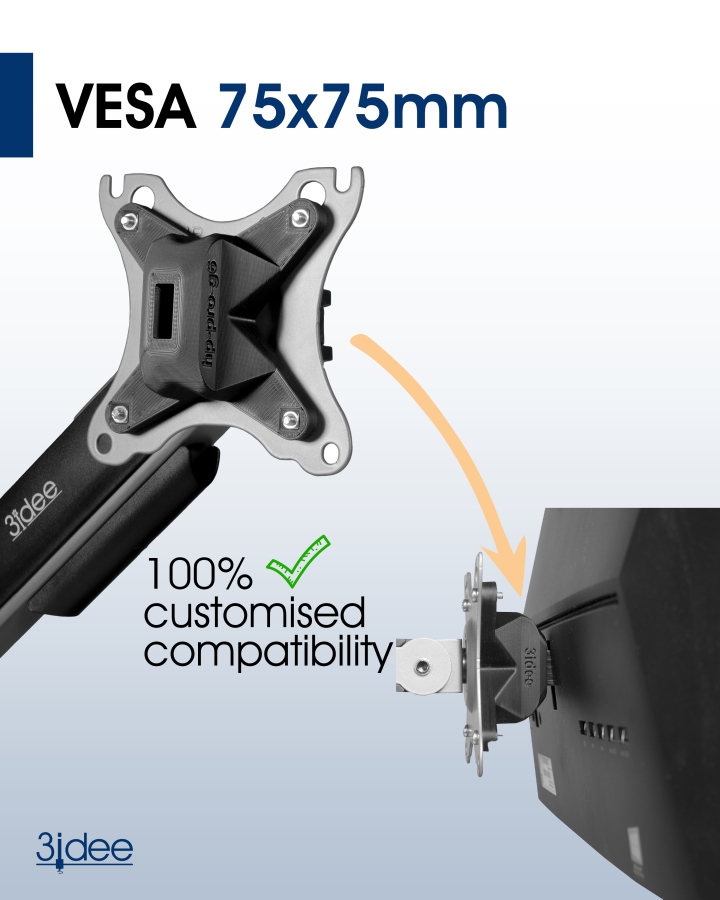 Adaptador VESA compatible con PC Todo en Uno HP (ProOne 400 G6) - 75x75mm