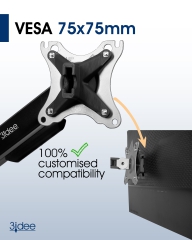 Adaptador VESA compatible con el monitor Omen by HP 25 (Z7Y57AA) - 75x75mm